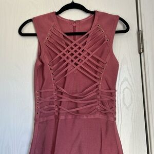 Elegant Pink Sleeveless Dress